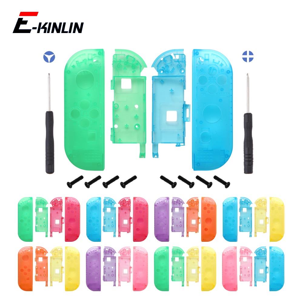 L R Controller Clear Housing Shell Case Replacement Screwdriver Open