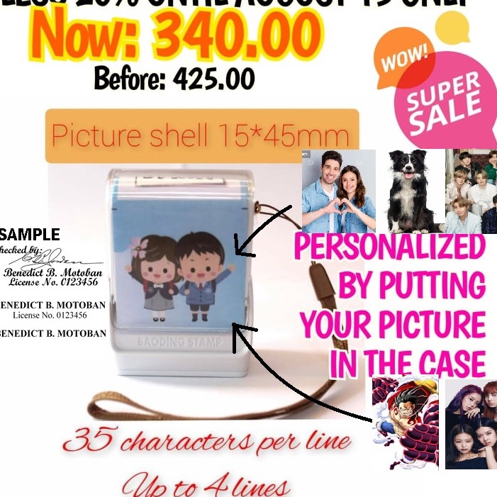 Personalized Stamps Picture Shell Flash Stamp Self Inking Bts Twice Blackpink Or Personal Pics Shopee Philippines