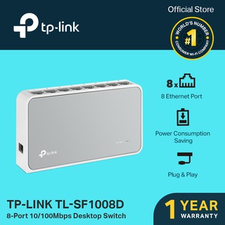TP-Link TL-SF1008D 8-Port 10/100Mbps Desktop Switch | Network Switch | Ethernet Switch Hub | TP LINK