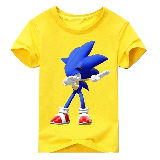Boys Girls Tops Sonic The Hedgehog T Shirt Cotton T Shirt Shopee