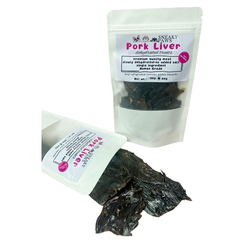 All Natural dehydrated Pork liver 60g dog treats Shopee Philippines