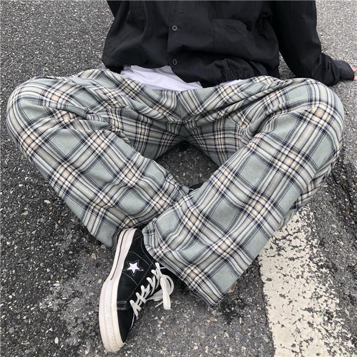 mens retro plaid pants