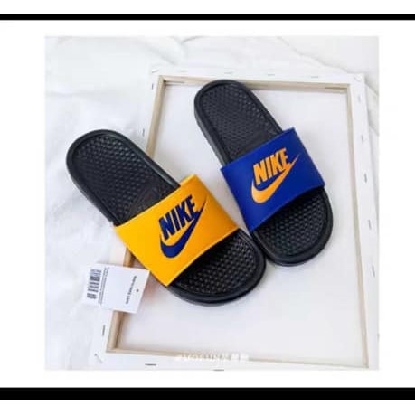 nike benassi slides yellow