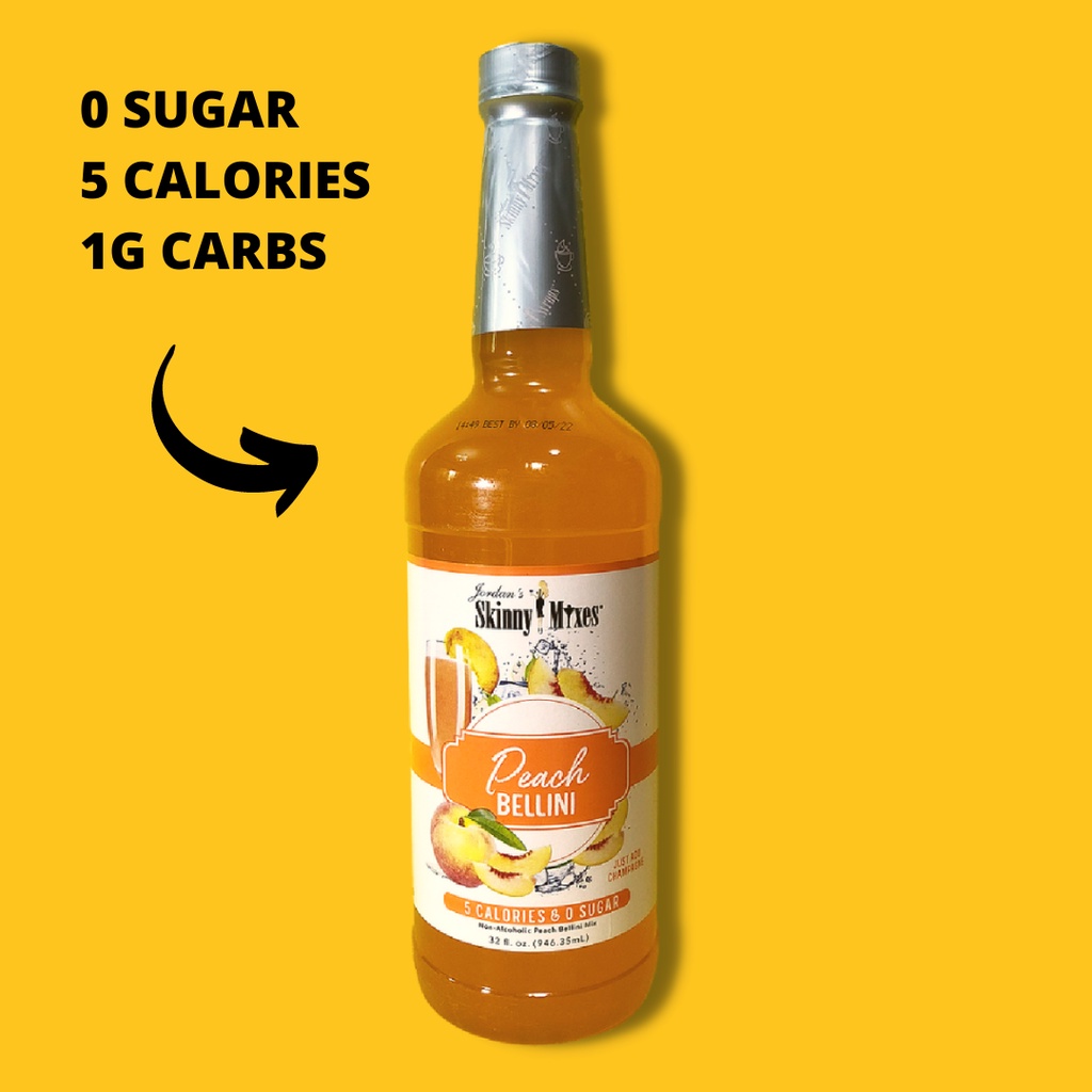 Jordan's ZERO Sugar Skinny Syrups Peach Bellini Mix 946mL Shopee
