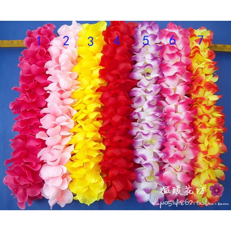Hawaiian Flower Lace Garland Necklace Fancy Dress Party Hawaii Beach