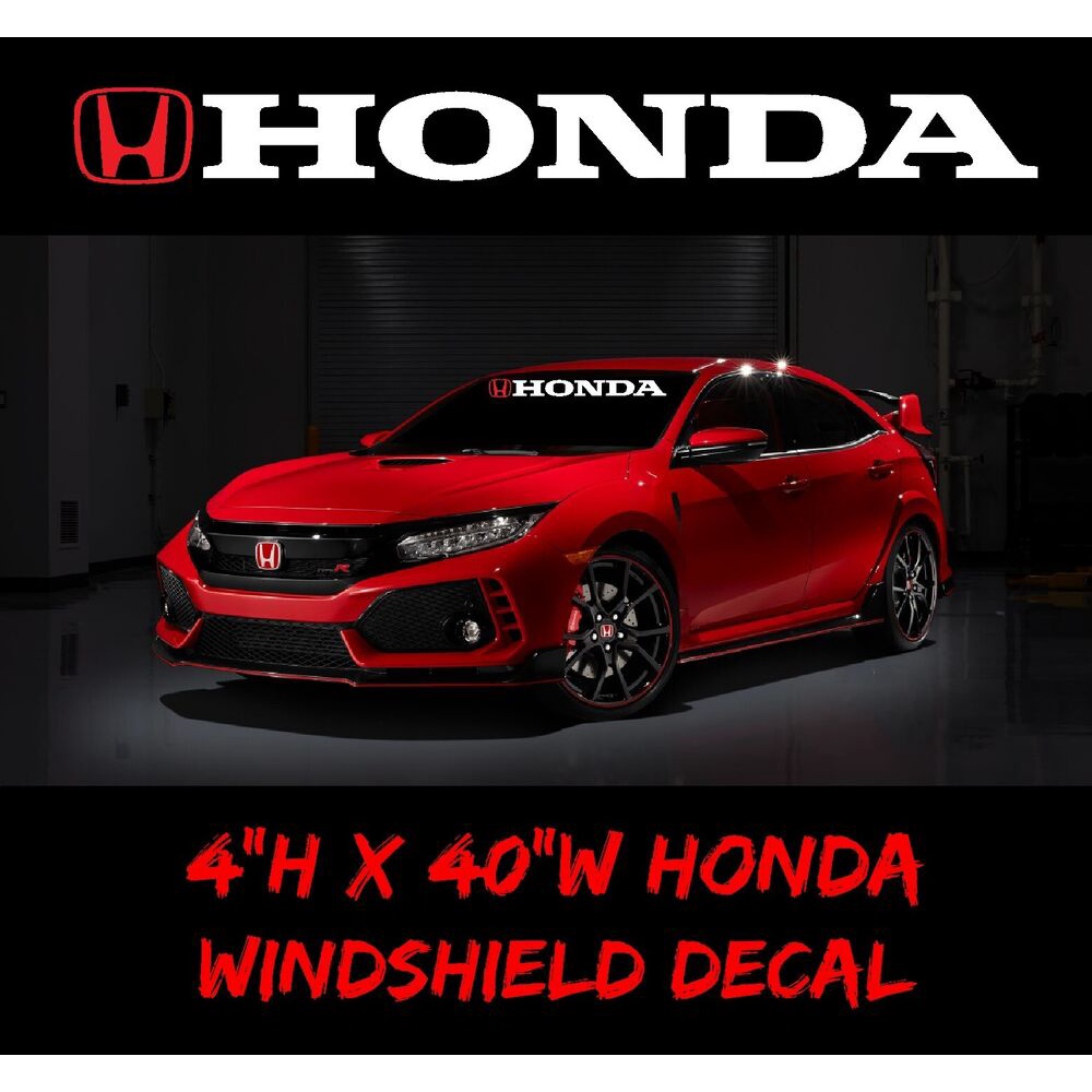 Honda DRIP Graffiti Windshield Decal Sticker, Vinyl JDM Turbo Emblem ...