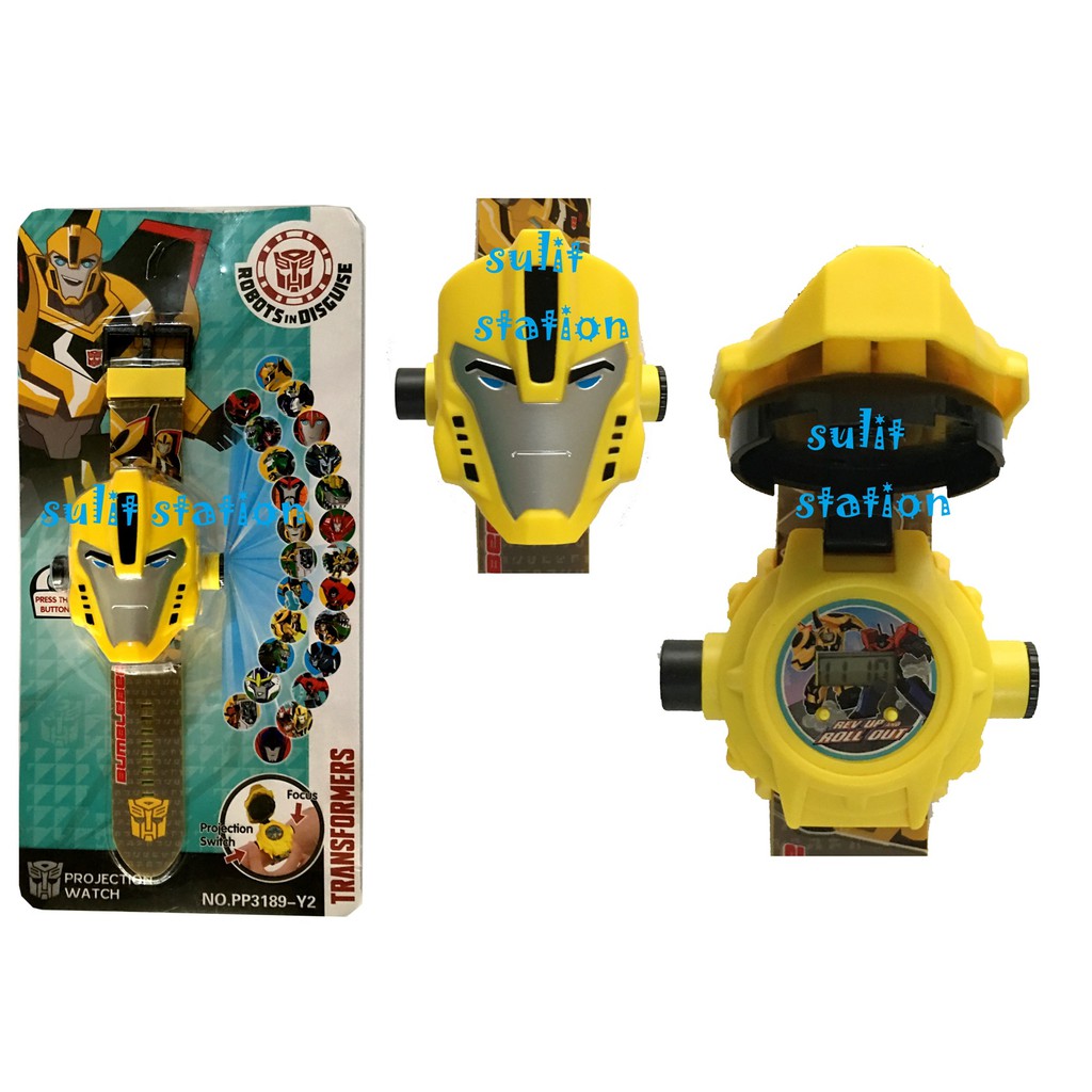Transformers Bumblebee Prime Projection Watch Cartoon Electronic Watch