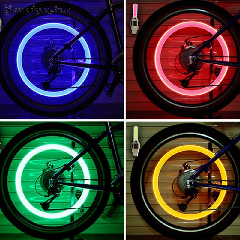 Simply Gorgeous 2 x Colour LED Neon Car Bike Wheel Valve Dust Cap 