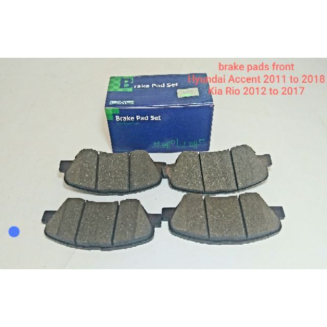 Hyundai Accent 2011 to 2021 model Brakepads Front set Shopee Philippines