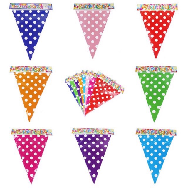 3m Polka Dot Banderitas Flag Banner Decoration | Shopee Philippines