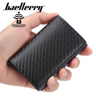 Baellerry Men's Card Holder Anti-theft Swipe Card Case Rfid Short Automatic Pop-up Card Wallet for Men #8