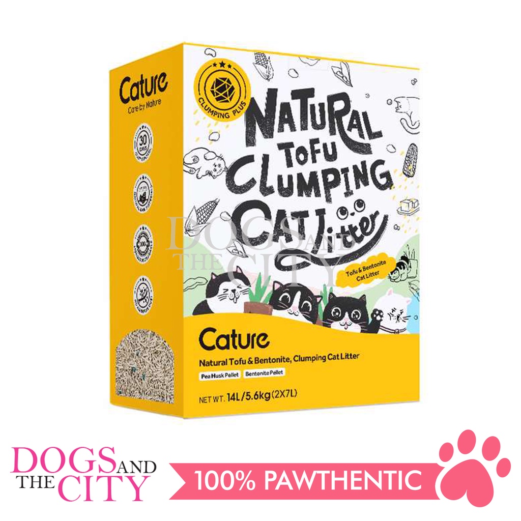 Cature Cat Litter Tofu Pellet & Bentonite (7Lx2) 14L Shopee Philippines