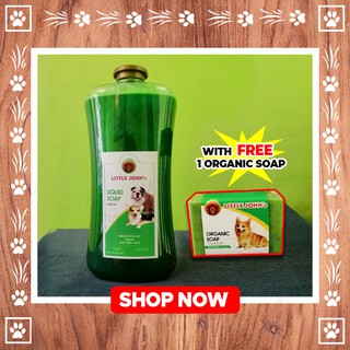 Little John's Liquid Soap with free organic madre cacao soap promo for dogs, pets