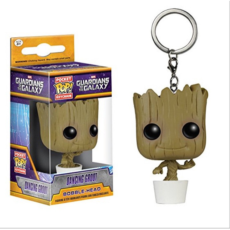 7.5cm Guardians Of The Galaxy Groot Finger Version Keychain Key Rings