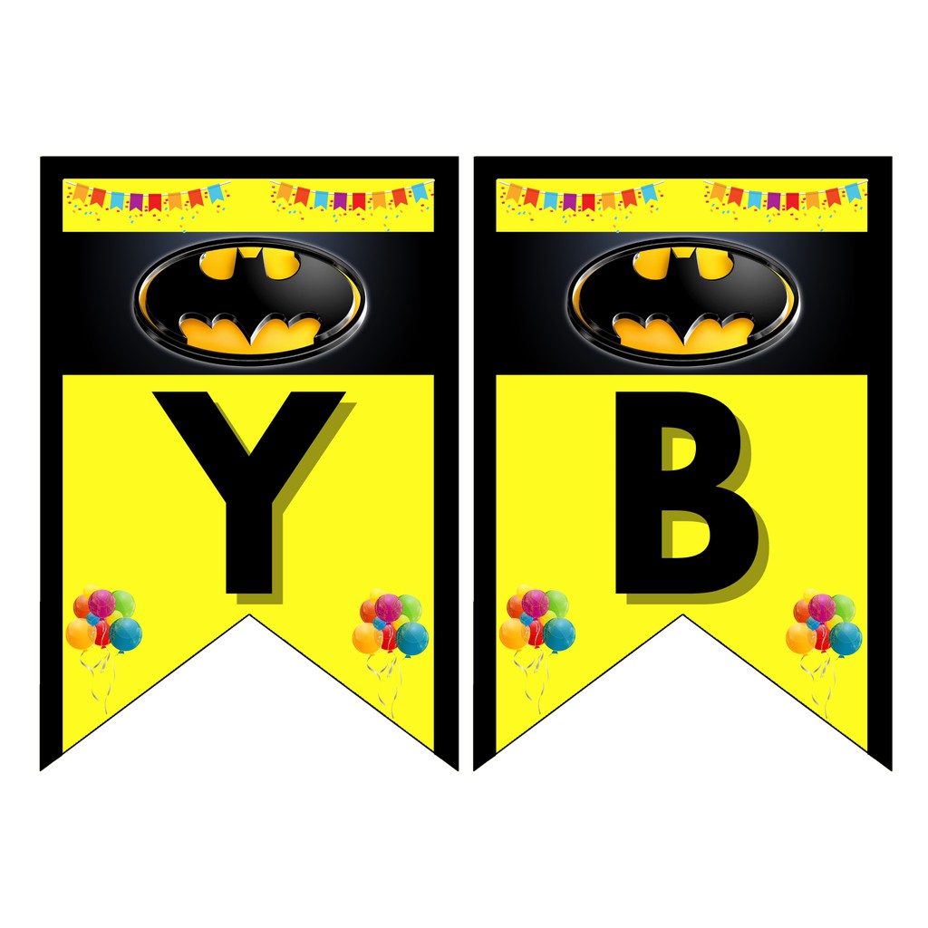 Batman inspired HAPPY BIRTHDAY banner Customized | Shopee Philippines