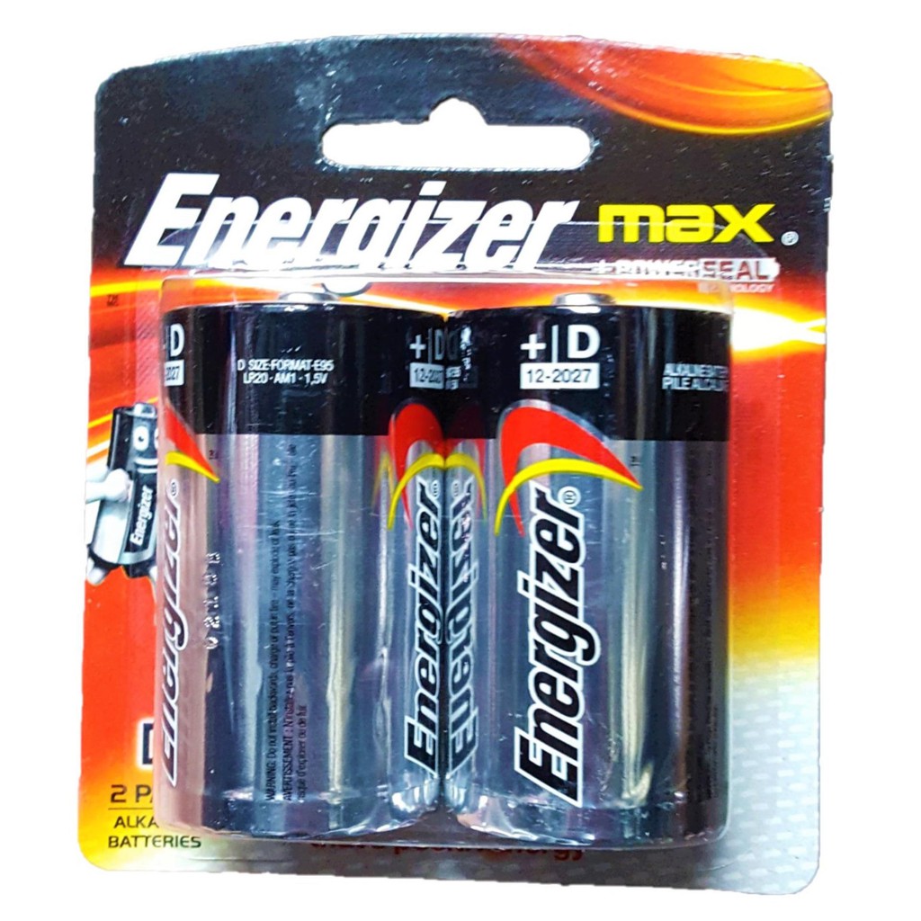 Energizer Max Size D Alkaline Battery 2Pcs Shopee Philippines