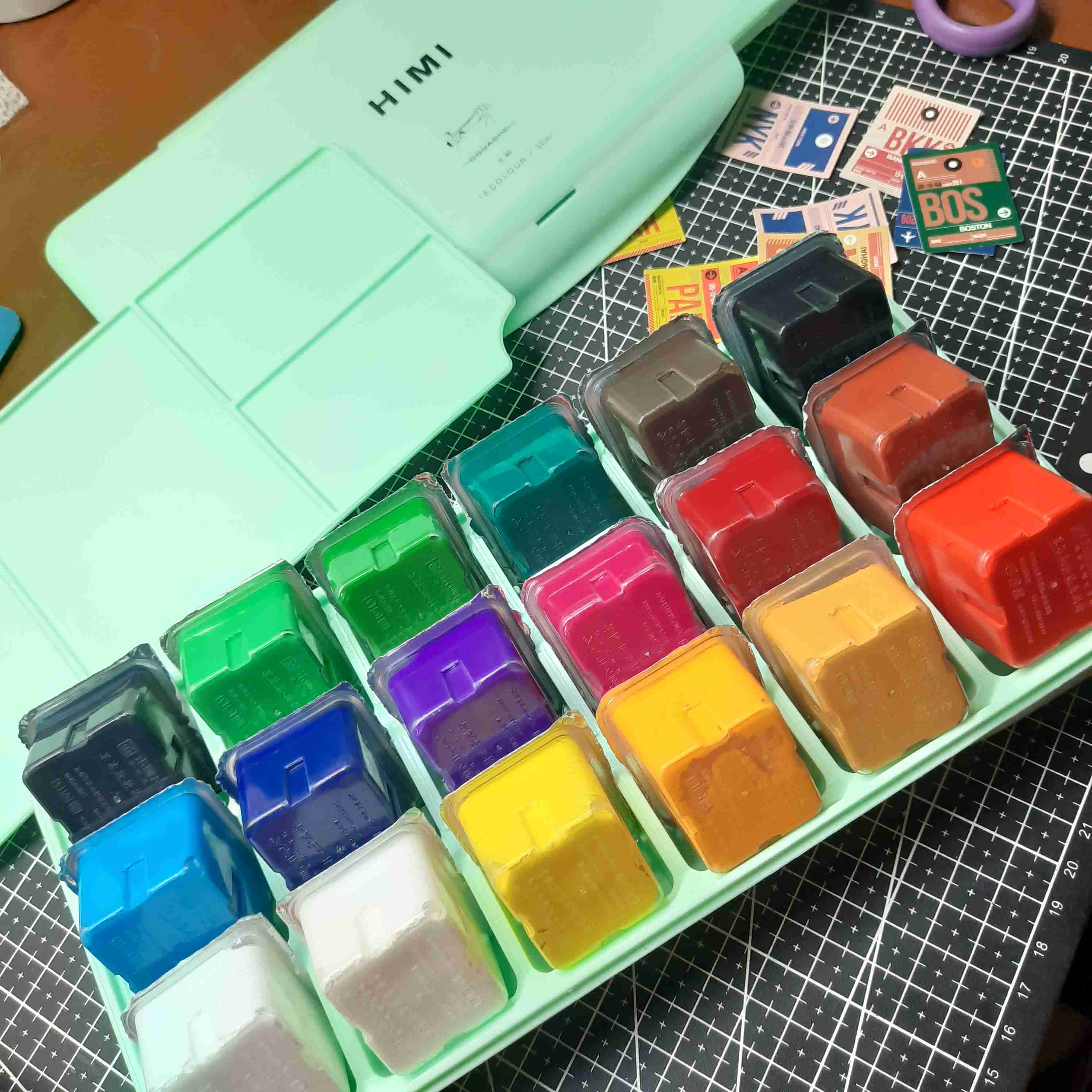 Authentic MIYA HIMI Gouache Paint Set Jelly Cup 18 Colors Shopee