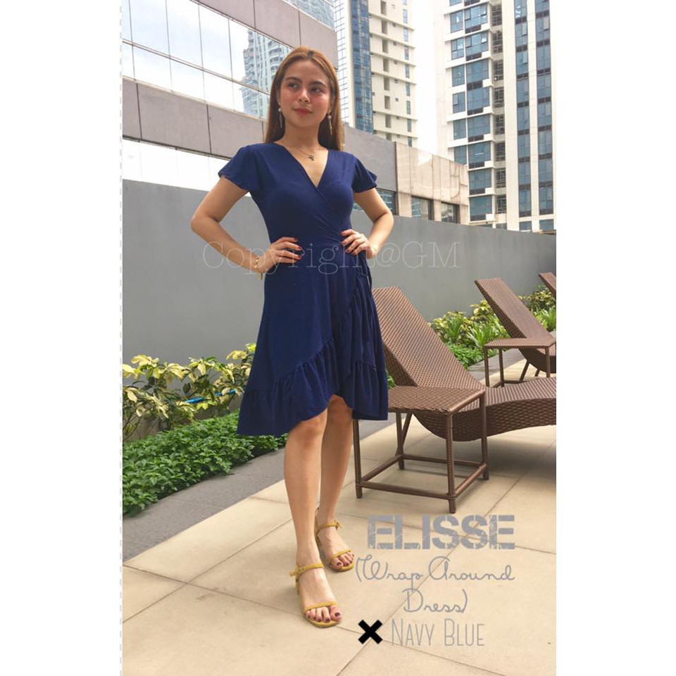 wrap around dress shopee