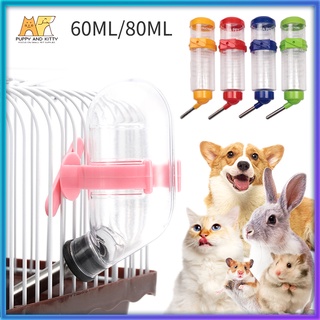 60ML/80ML Cat Hamster Water Fountain Dog Drinking Bowl Pet Water Dispenser Drinker Feeder