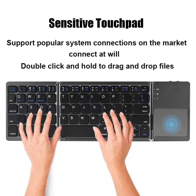 GREENO K300 Foldable Wireless Bluetooth Keyboard Mini Touchpad Keyboard