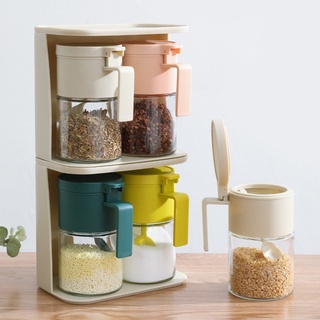 Glass Storage Jar With Lid for Sugar Spice, Condiment Dispenser