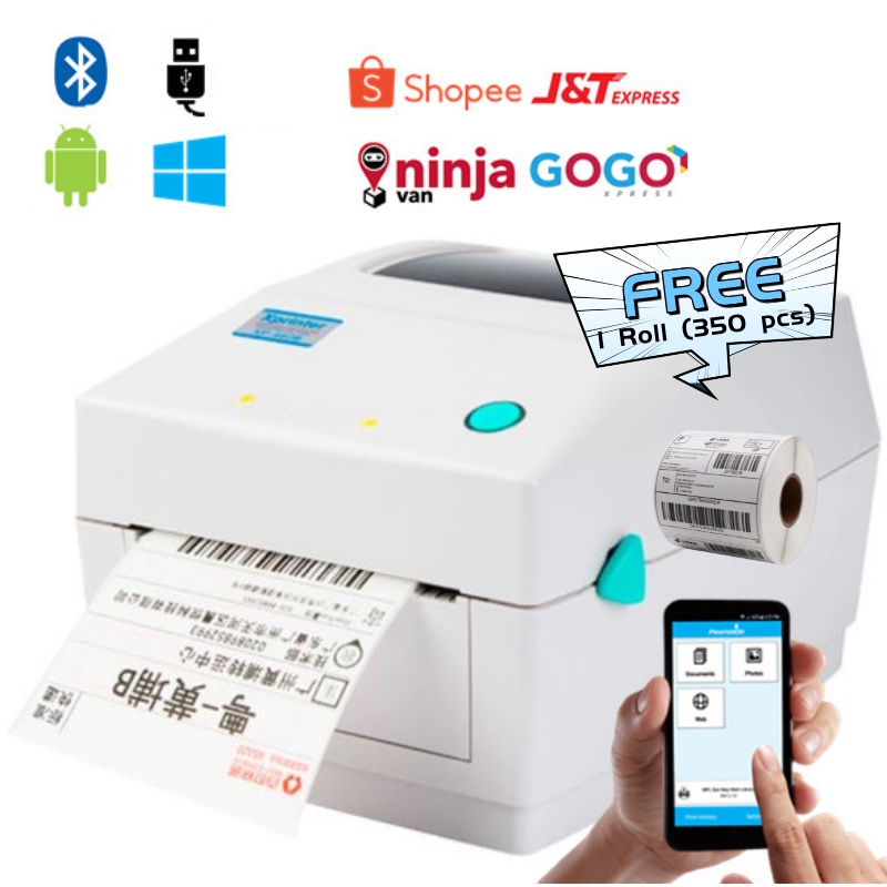 Xprinter 460B Bluetooth/Cellphone USB Thermal Printer Waybill Express