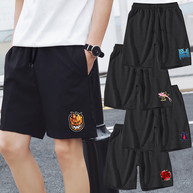 Anime logo casual fashion Men unisex popular sports shorts streetwear One Piece hunter x hunter