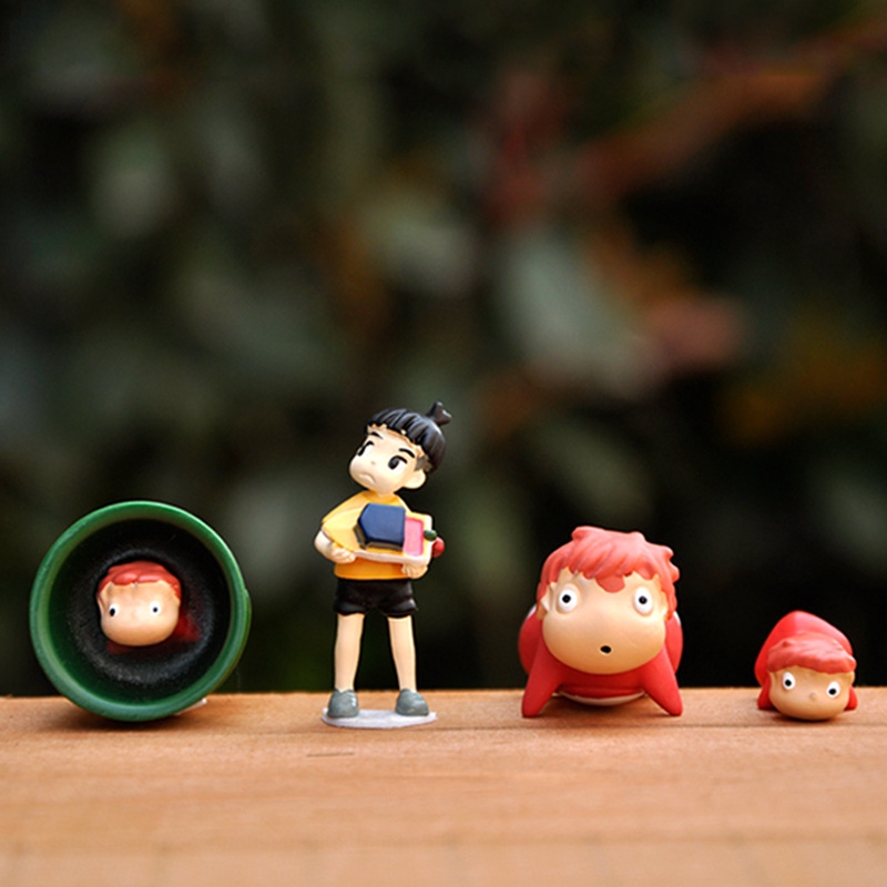 Hayao Miyazaki Studio Ghibli Ponyo in the Bucket Keychain Phone Chain PVC Toy 