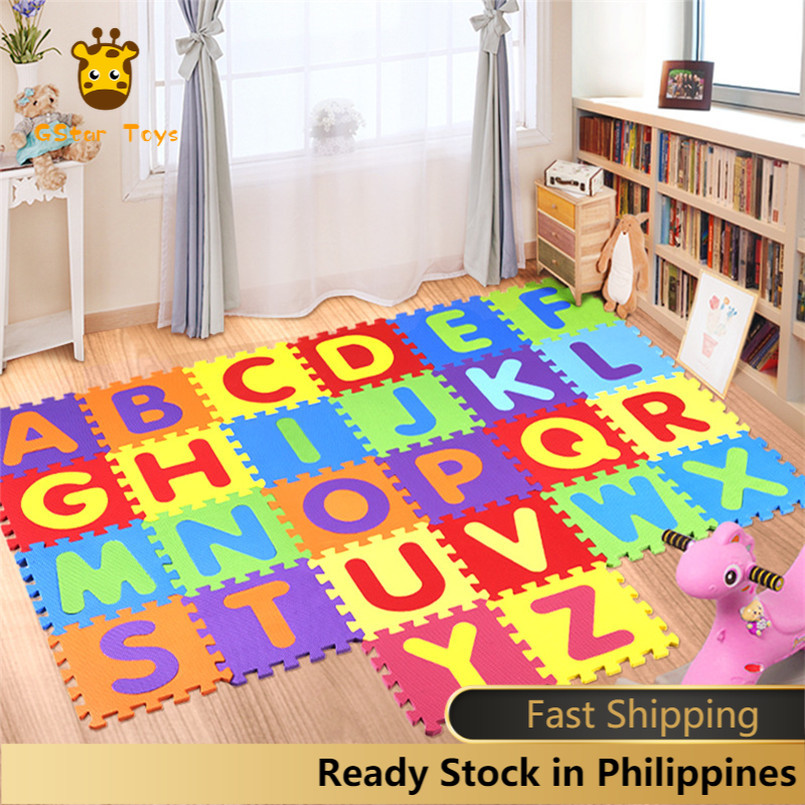 Number Alphabet Foam Puzzle Play Carpet Interlocking Soft Mat Baby Rugs ...