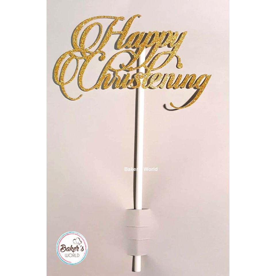 Christening Cake Topper Cake Toppers &amp; Picks Party Décor trustalchemy.com