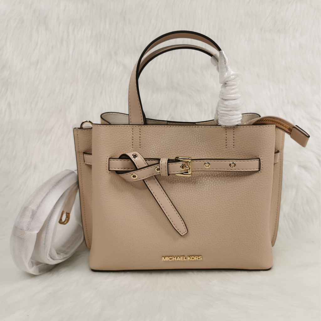 Authentic Michael Kors Emilia Small Satchel Crossbody Bag Pebbled Leather |  Shopee Philippines