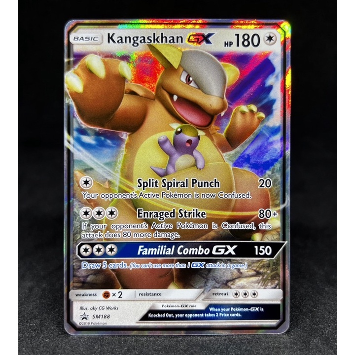 Pokemon TCG Kangaskhan GX Promo SM188 2019 Sun & Moon Promos Trading ...