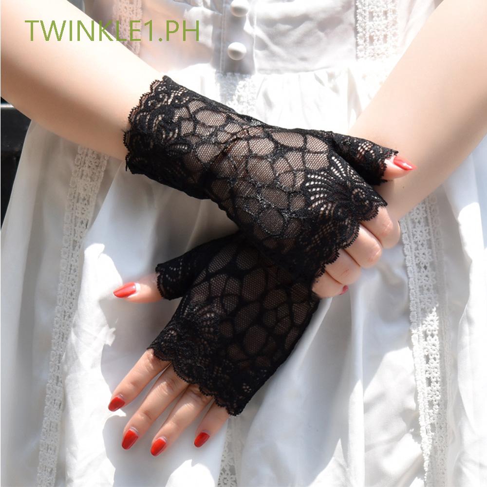 half finger lace gloves