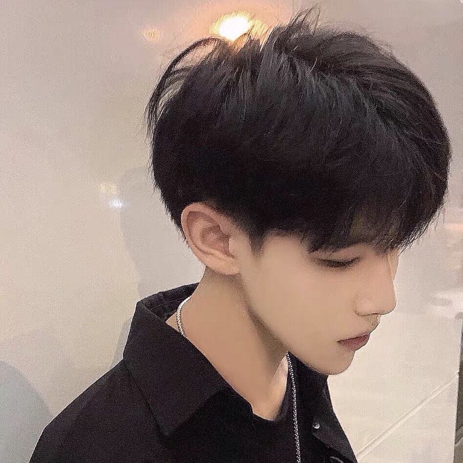 ₪☃♚Wig male short hair Korean style handsome black Qi bangs natural short curly  hair students daily | Shopee Philippines