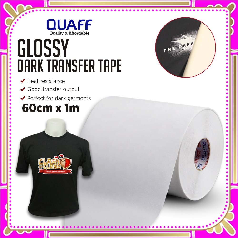 QUAFF Heat Transfer Tape For Dark Transfer Paper & Printable Vinyl 60CM
