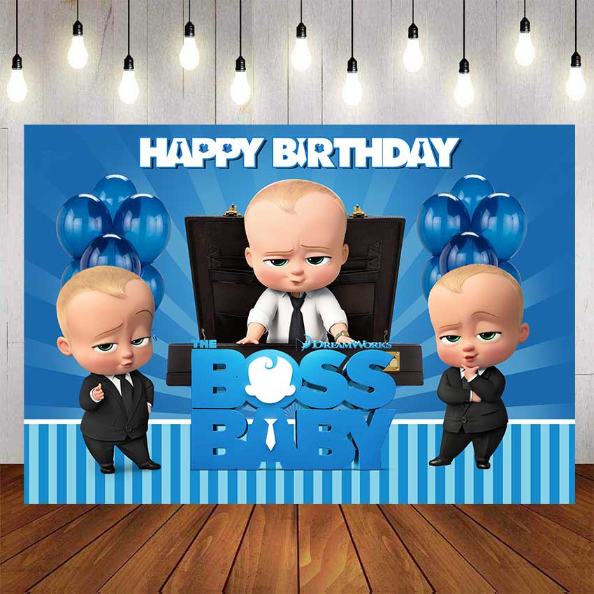 Boss Baby Dark Blue Balloons Backdrop For Photography Baby Shower Kids ...