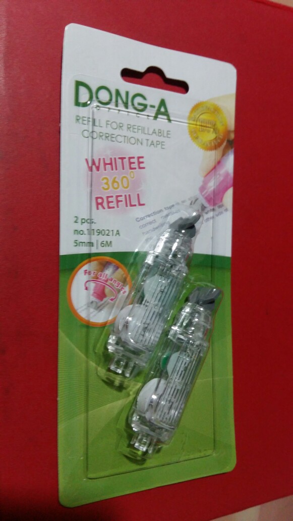 DongA Click It Refillable Correction Tape Retractable with free refill