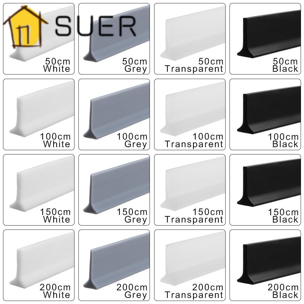 SUER1EN Water Stopper Shower Dam Barrier Bathroom Accessories Flood Barrier Dry and Wet Separation Shower Dam Door Bottom Sealing Strip