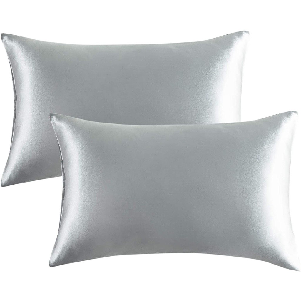 THE ONE Silk Plain Rectangle Pillow Case 18x28Inches for Living Room(2pcs) Shopee Philippines