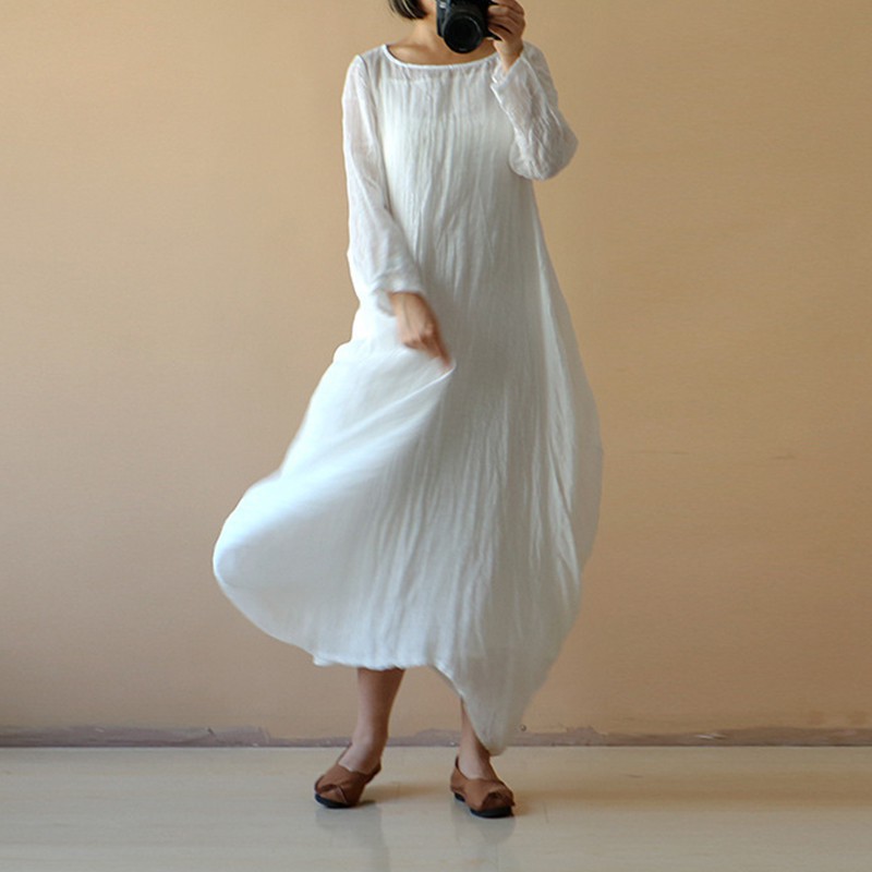 a line cotton maxi dress