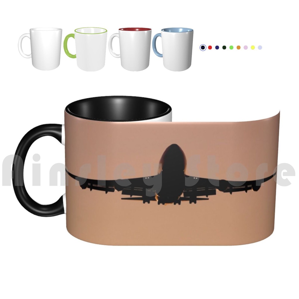 747 Jumbo Jet Coffee Cups Ceramic Mugs 747 Plane Airplane Boeing