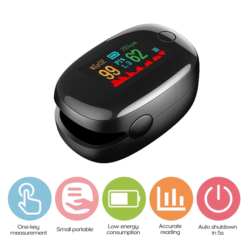 Original USA Chip Pulse Oximeter Blood Oxygen Saturation Meter Oled Display Shopee Philippines