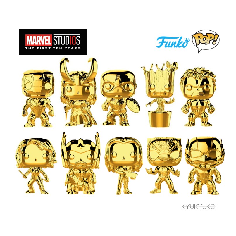 gold funko pop marvel