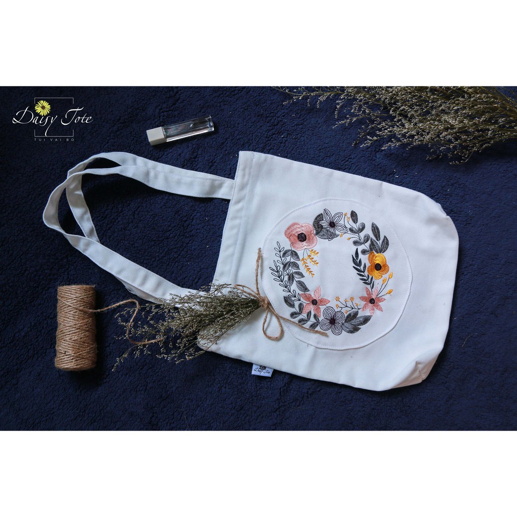 Floral embroidery fabric bag 1 Shopee Philippines