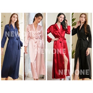Silk Satin long sleeve robe