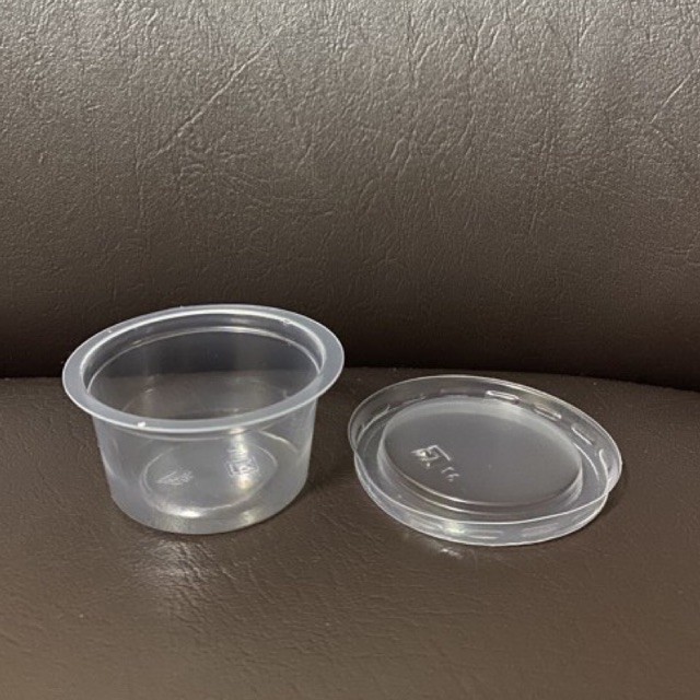 100pcs Sauce Cup 30ml 1 oz 3.5 oz Catsup Gravy Container with LIDS 30