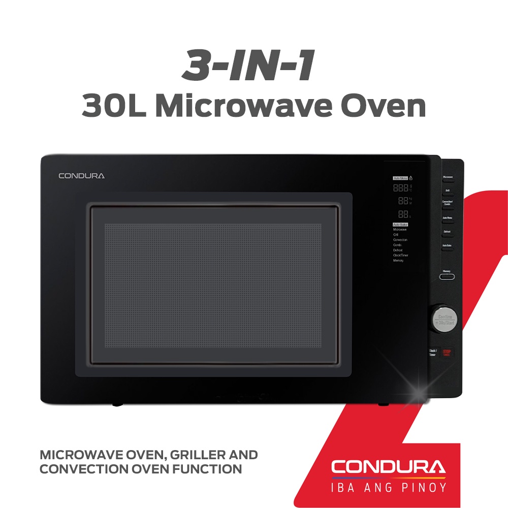 Condura 30L 3in1 Microwave Oven, Griller and Convection Oven function