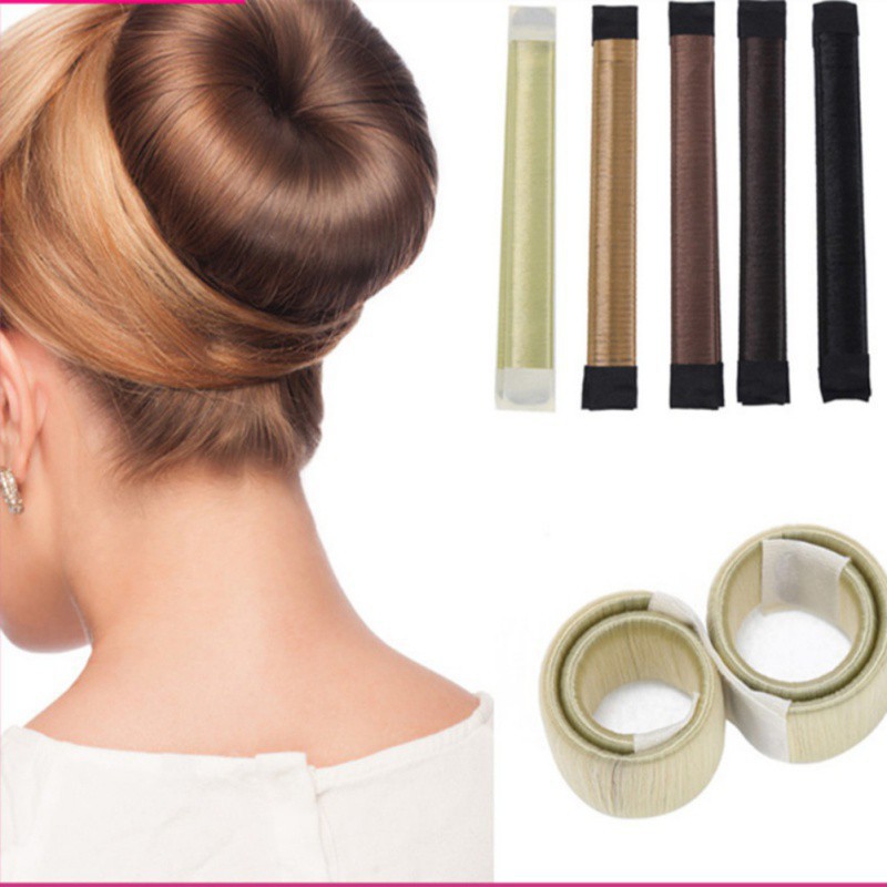 Synthetic Wig Donuts Bud Head Band Ball French Twist Braiders Hair