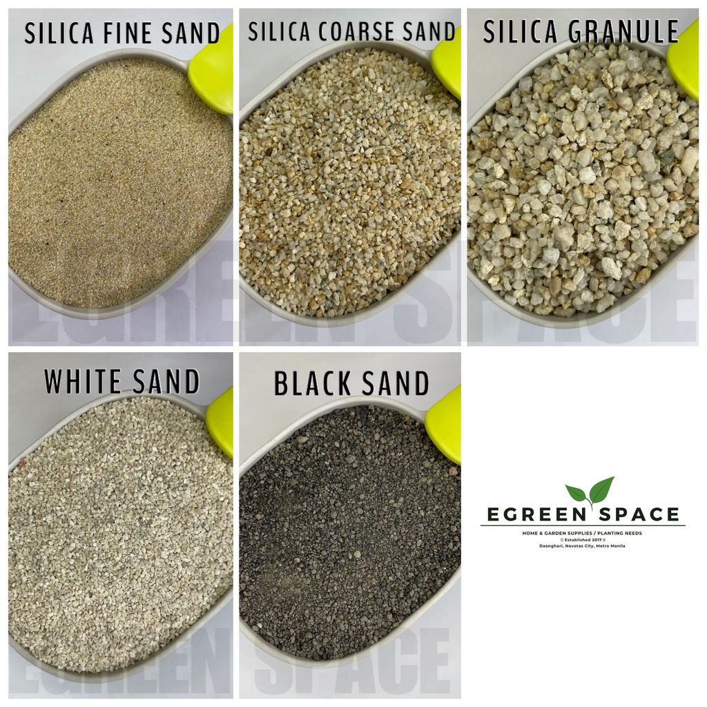 SAND (10 KILOS) SILICA WHITE BLACK Sand Blasting / Painting / Aquarium / Planting EGreen