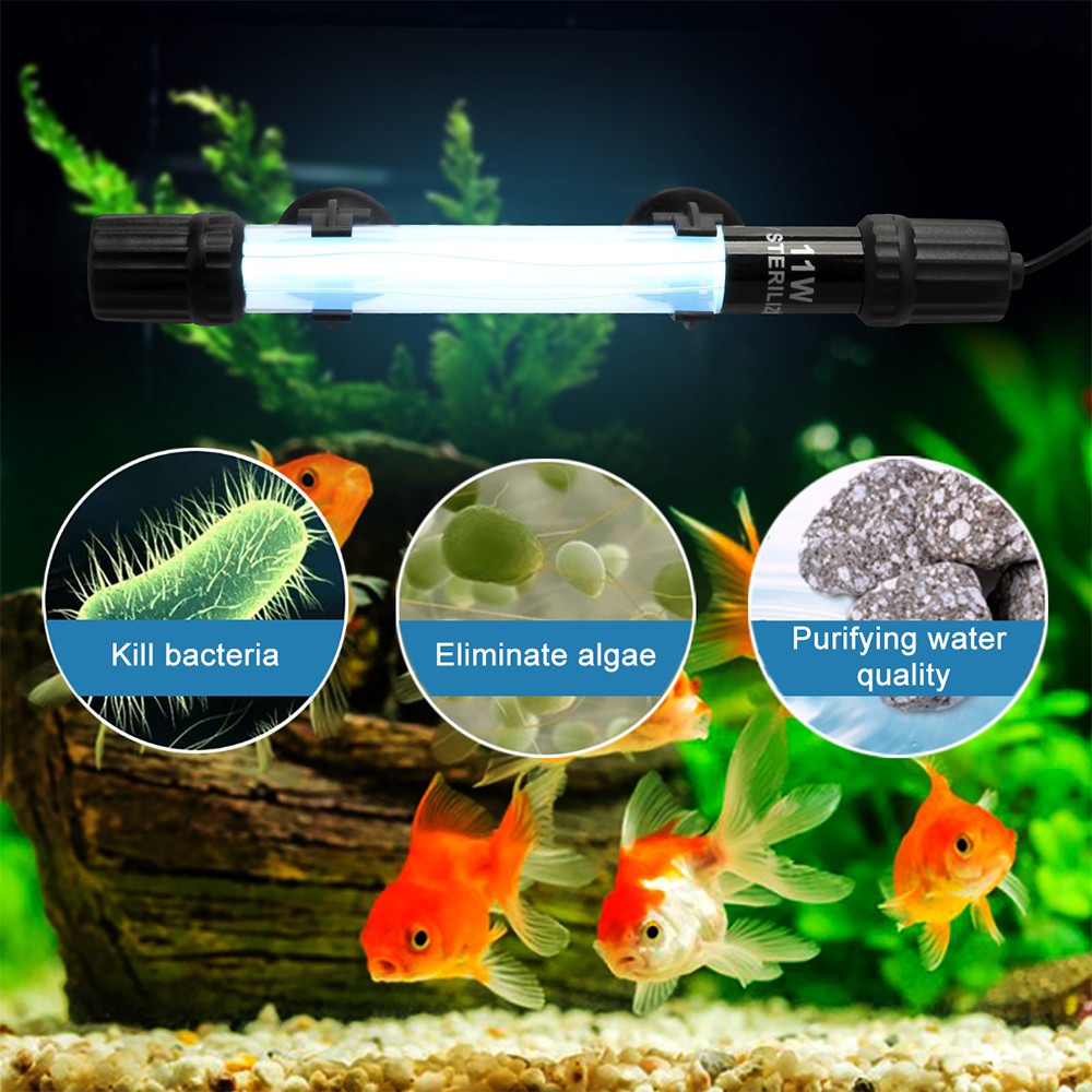 7W/11W Submersible Uv Light Led Aquarium Water Clean Light Lamp For Fish  Tank Pond Water Clean | Shopee Philippines